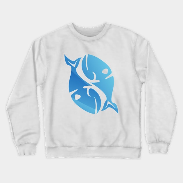 Pisces Design Crewneck Sweatshirt by cusptees